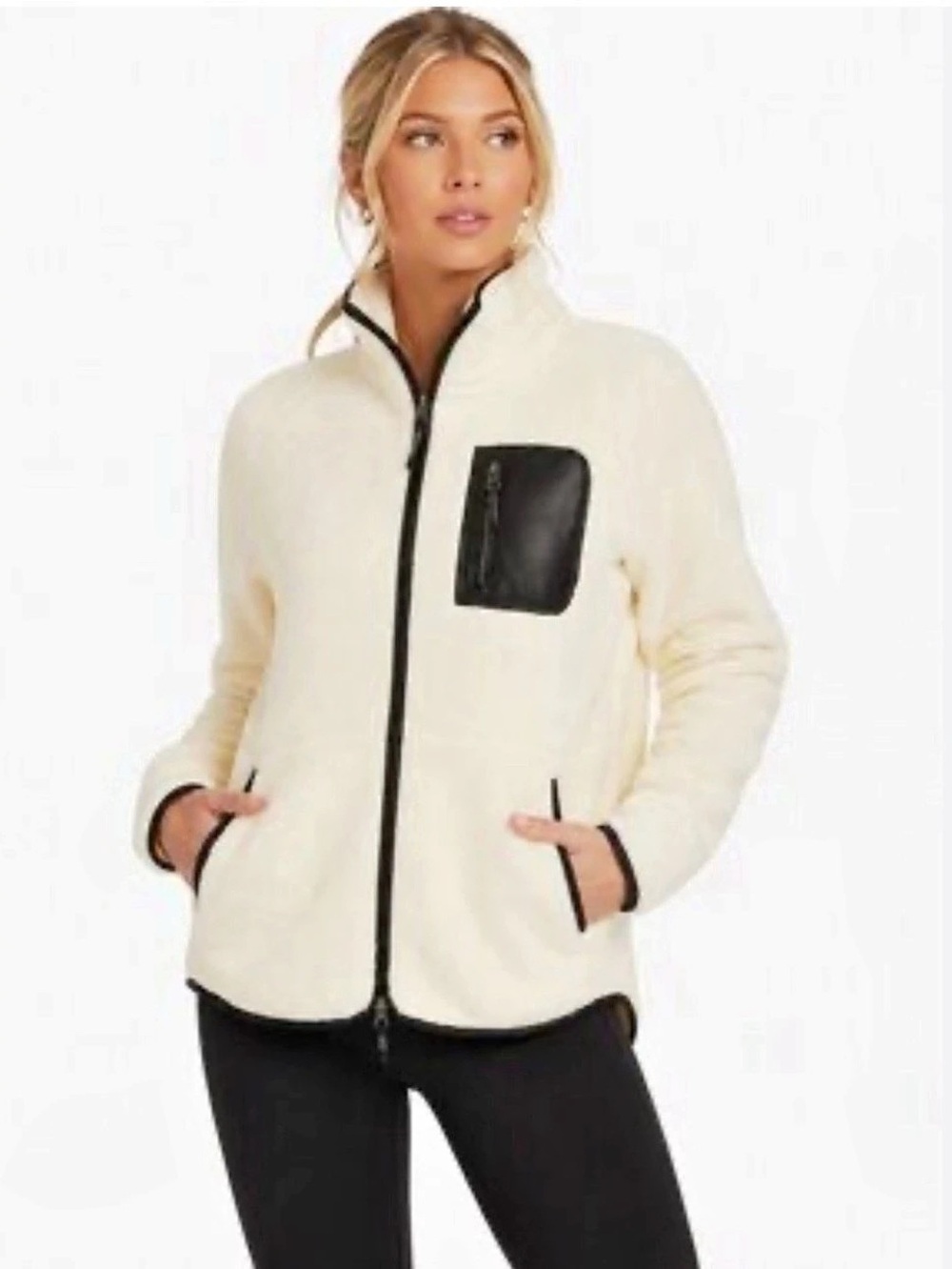 Spanx Alpine Jacket Cream & Black Teddy Jacket